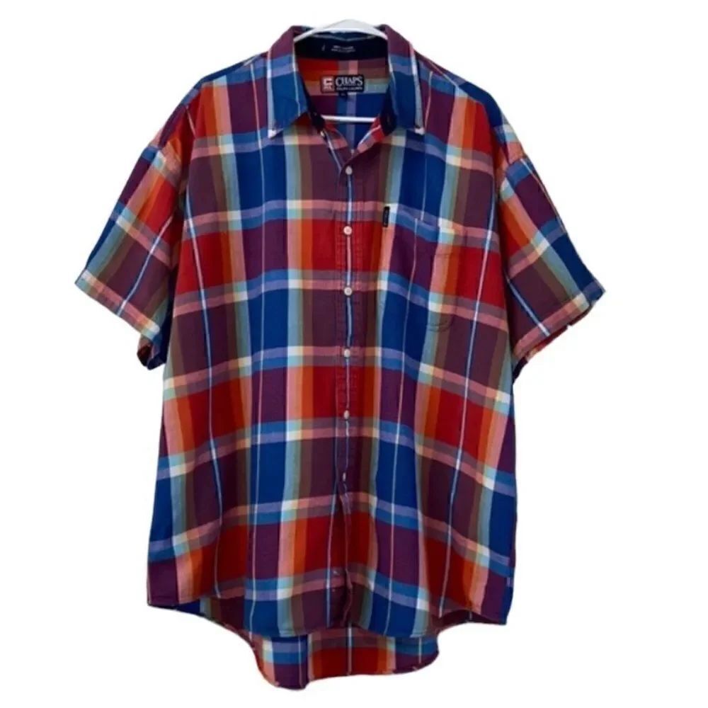 Chaps Mens Plaid Shirt(Size XL)